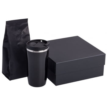 Набор: термостакан и кофе, черный купить с нанесением логотипа оптом на заказ в интернет-магазине Санкт-Петербург