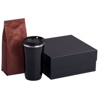 Набор: термостакан и кофе, коричневый купить с нанесением логотипа оптом на заказ в интернет-магазине Санкт-Петербург
