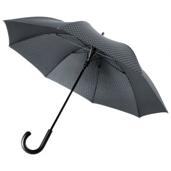 Зонт Alessio, черный с серым купить с нанесением логотипа оптом на заказ в интернет-магазине Санкт-Петербург