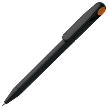 Ручка шариковая Prodir DS1 TMM Dot, черная с оранжевым купить с нанесением логотипа оптом на заказ в интернет-магазине Санкт-Петербург