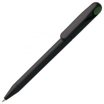 Ручка шариковая Prodir DS1 TMM Dot, черная с зеленым купить с нанесением логотипа оптом на заказ в интернет-магазине Санкт-Петербург