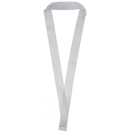 Лента для медали с пряжкой Ribbon, серебристая купить с нанесением логотипа оптом на заказ в интернет-магазине Санкт-Петербург