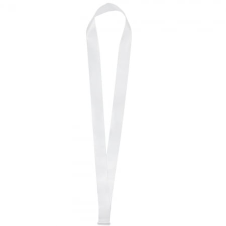 Лента для медали с пряжкой Ribbon, белая купить с нанесением логотипа оптом на заказ в интернет-магазине Санкт-Петербург