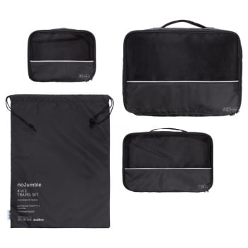 Дорожный набор сумок noJumble 4 в 1, черный купить с нанесением логотипа оптом на заказ в интернет-магазине Санкт-Петербург