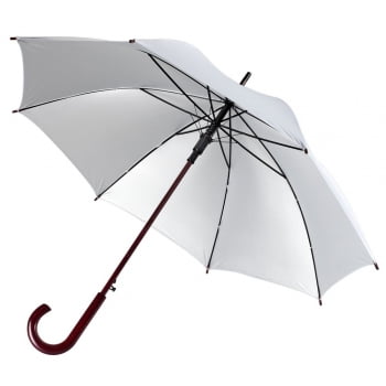 Зонт-трость Unit Standard, серебристый купить с нанесением логотипа оптом на заказ в интернет-магазине Санкт-Петербург