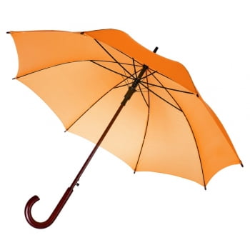 Зонт-трость Unit Standard, оранжевый купить с нанесением логотипа оптом на заказ в интернет-магазине Санкт-Петербург