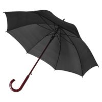 Зонт-трость Standard, черный купить с нанесением логотипа оптом на заказ в интернет-магазине Санкт-Петербург