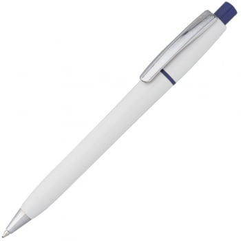 Ручка шариковая Semyr Chrome, синяя купить с нанесением логотипа оптом на заказ в интернет-магазине Санкт-Петербург