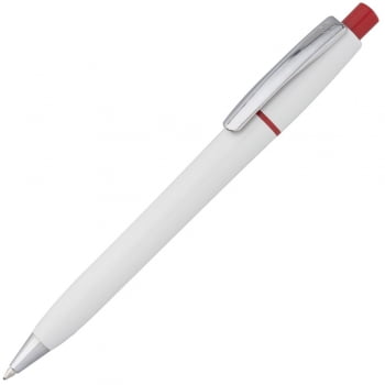 Ручка шариковая Semyr Chrome, красная купить с нанесением логотипа оптом на заказ в интернет-магазине Санкт-Петербург
