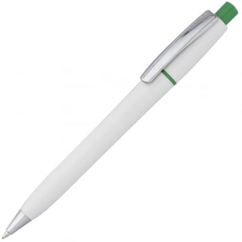 Ручка шариковая Semyr Chrome, зеленая купить с нанесением логотипа оптом на заказ в интернет-магазине Санкт-Петербург