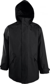 Куртка на стеганой подкладке River, черная купить с нанесением логотипа оптом на заказ в интернет-магазине Санкт-Петербург