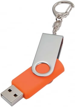 Флешка Twist, оранжевая, 8 Гб с нанесением логотипа купить оптом в интернет-магазине Санкт-Петербург