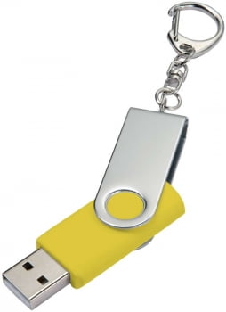 Флешка Twist, желтая, 8 Гб с нанесением логотипа купить оптом в интернет-магазине Санкт-Петербург