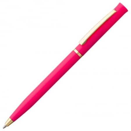 Ручка шариковая Euro Gold, розовая купить с нанесением логотипа оптом на заказ в интернет-магазине Санкт-Петербург