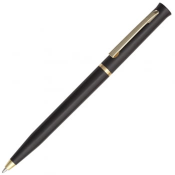 Ручка шариковая Euro Gold, черная купить с нанесением логотипа оптом на заказ в интернет-магазине Санкт-Петербург