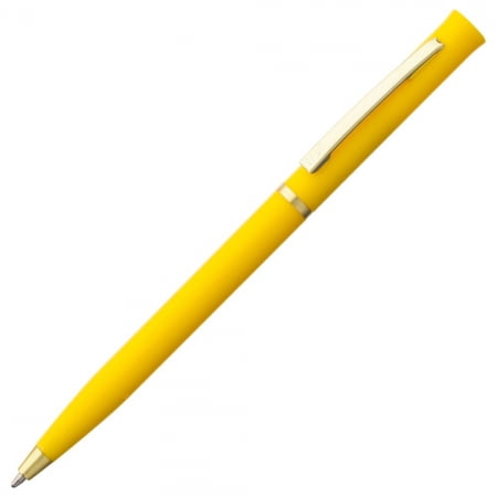 Ручка шариковая Euro Gold, желтая купить с нанесением логотипа оптом на заказ в интернет-магазине Санкт-Петербург