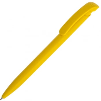 Ручка шариковая Clear Solid, желтая купить с нанесением логотипа оптом на заказ в интернет-магазине Санкт-Петербург