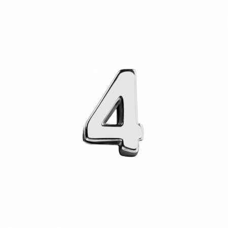 Элемент брелка-конструктора «Цифра 4» купить с нанесением логотипа оптом на заказ в интернет-магазине Санкт-Петербург