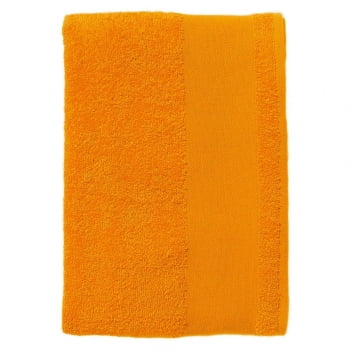 Полотенце махровое Island Small, оранжевое купить с нанесением логотипа оптом на заказ в интернет-магазине Санкт-Петербург