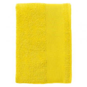 Полотенце махровое Island Small, лимонно-желтое купить с нанесением логотипа оптом на заказ в интернет-магазине Санкт-Петербург
