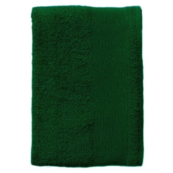 Полотенце махровое Island Small, темно-зеленое купить с нанесением логотипа оптом на заказ в интернет-магазине Санкт-Петербург