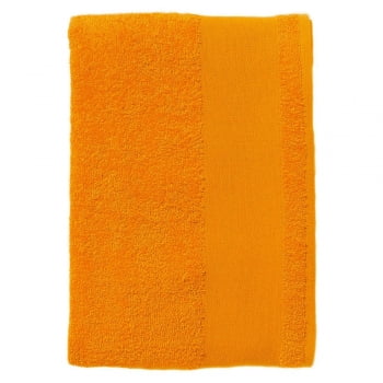 Полотенце махровое Island Large, оранжевое купить с нанесением логотипа оптом на заказ в интернет-магазине Санкт-Петербург