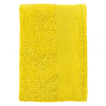 Полотенце махровое Island Large, лимонно-желтое купить с нанесением логотипа оптом на заказ в интернет-магазине Санкт-Петербург