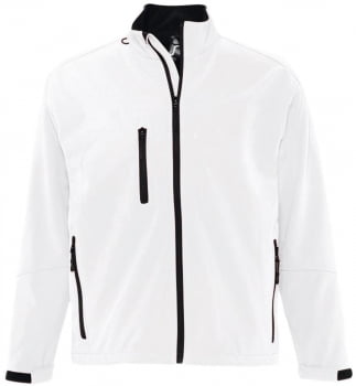 Куртка мужская на молнии RELAX 340, белая купить с нанесением логотипа оптом на заказ в интернет-магазине Санкт-Петербург