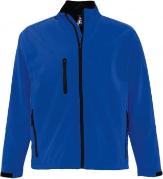 Куртка мужская на молнии RELAX 340, ярко-синяя купить с нанесением логотипа оптом на заказ в интернет-магазине Санкт-Петербург
