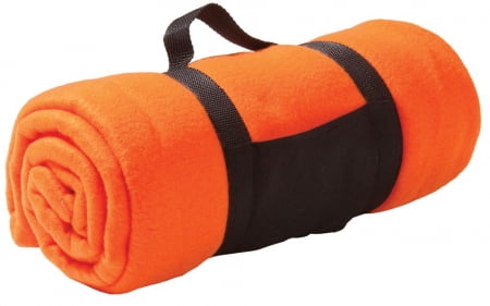 Дорожный плед Soft, оранжевый купить с нанесением логотипа оптом на заказ в интернет-магазине Санкт-Петербург
