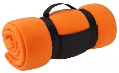 Дорожный плед Soft, светло-оранжевый купить с нанесением логотипа оптом на заказ в интернет-магазине Санкт-Петербург