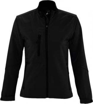 Куртка женская на молнии ROXY 340 черная купить с нанесением логотипа оптом на заказ в интернет-магазине Санкт-Петербург
