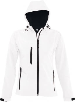 Куртка женская с капюшоном Replay Women, белая купить с нанесением логотипа оптом на заказ в интернет-магазине Санкт-Петербург