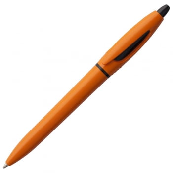 Ручка шариковая S! (Си), оранжевая купить с нанесением логотипа оптом на заказ в интернет-магазине Санкт-Петербург