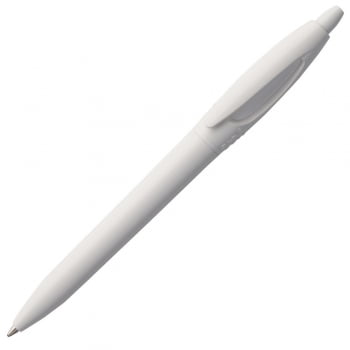 Ручка шариковая S! (Си), белая купить с нанесением логотипа оптом на заказ в интернет-магазине Санкт-Петербург