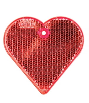 Пешеходный светоотражатель «Сердце», красный купить с нанесением логотипа оптом на заказ в интернет-магазине Санкт-Петербург
