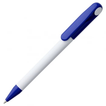 Ручка шариковая Prodir DS1 TPP, белая с синим купить с нанесением логотипа оптом на заказ в интернет-магазине Санкт-Петербург