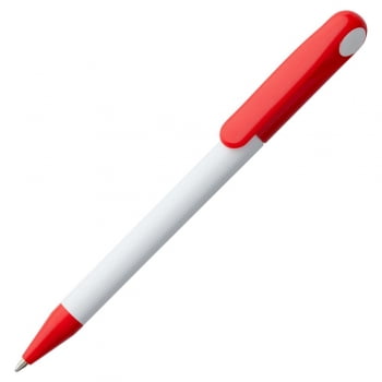 Ручка шариковая Prodir DS1 TPP, белая с красным купить с нанесением логотипа оптом на заказ в интернет-магазине Санкт-Петербург