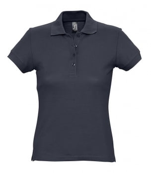 Рубашка поло женская PASSION 170, темно-синяя (navy) купить с нанесением логотипа оптом на заказ в интернет-магазине Санкт-Петербург