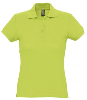 Рубашка поло женская PASSION 170, зеленое яблоко купить с нанесением логотипа оптом на заказ в интернет-магазине Санкт-Петербург