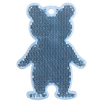 Пешеходный светоотражатель «Мишка», синий купить с нанесением логотипа оптом на заказ в интернет-магазине Санкт-Петербург