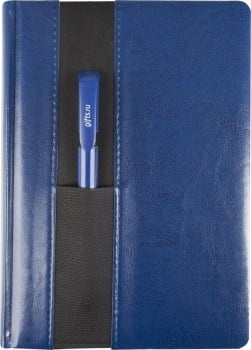 Ежедневник «Футляр», датированный, синий купить с нанесением логотипа оптом на заказ в интернет-магазине Санкт-Петербург
