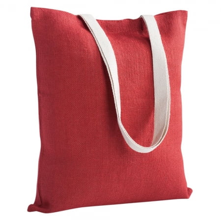 Холщовая сумка на плечо Juhu, красная купить с нанесением логотипа оптом на заказ в интернет-магазине Санкт-Петербург