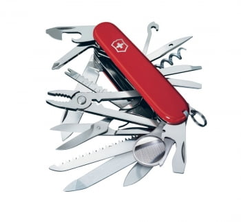 Офицерский нож SWISSCHAMP 91, красный купить с нанесением логотипа оптом на заказ в интернет-магазине Санкт-Петербург