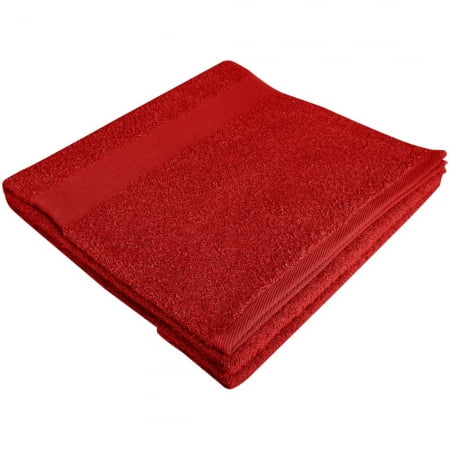Полотенце Soft Me Large, красное купить с нанесением логотипа оптом на заказ в интернет-магазине Санкт-Петербург