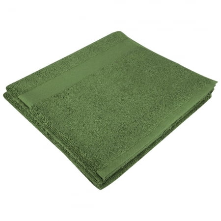 Полотенце Soft Me Large, зеленое купить с нанесением логотипа оптом на заказ в интернет-магазине Санкт-Петербург