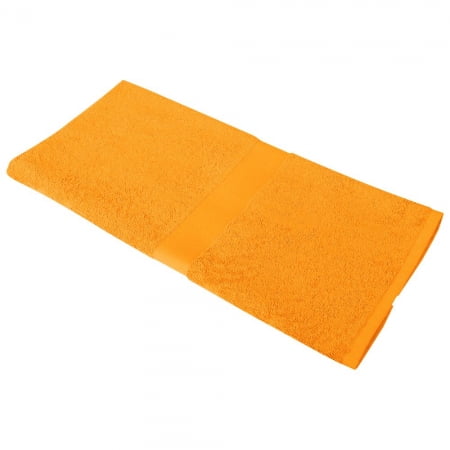 Полотенце Soft Me Medium, оранжевое купить с нанесением логотипа оптом на заказ в интернет-магазине Санкт-Петербург