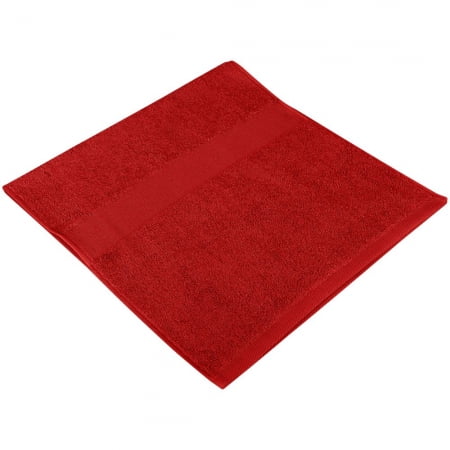 Полотенце Soft Me Small, красное купить с нанесением логотипа оптом на заказ в интернет-магазине Санкт-Петербург