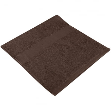 Полотенце Soft Me Small, коричневое купить с нанесением логотипа оптом на заказ в интернет-магазине Санкт-Петербург