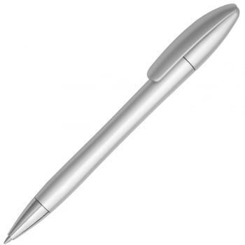 Ручка шариковая Moon Metallic, серебристая купить с нанесением логотипа оптом на заказ в интернет-магазине Санкт-Петербург